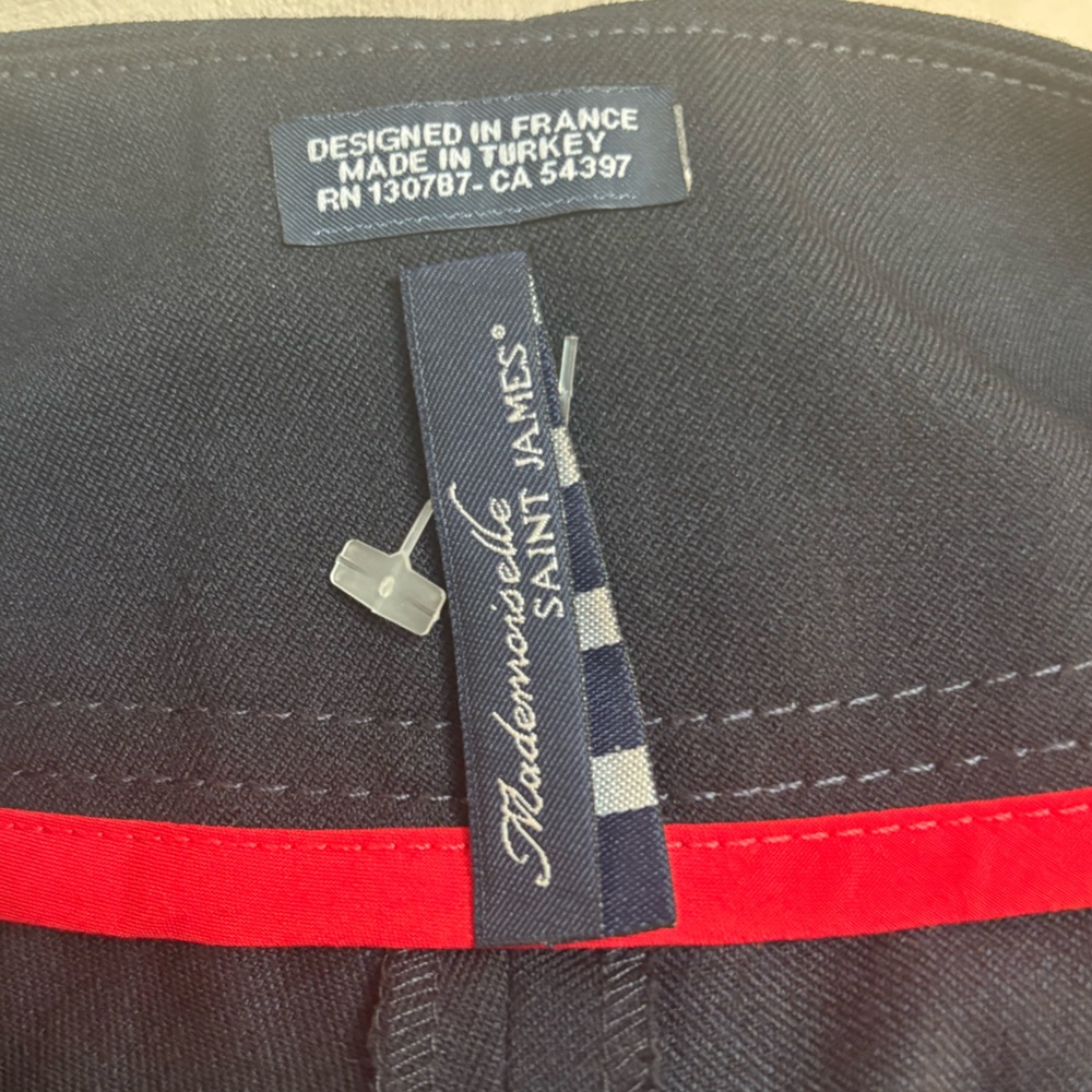 NWT SAINT JAMES Navy Trouser Pant with Nautical Buttons - Picture 10 of 12